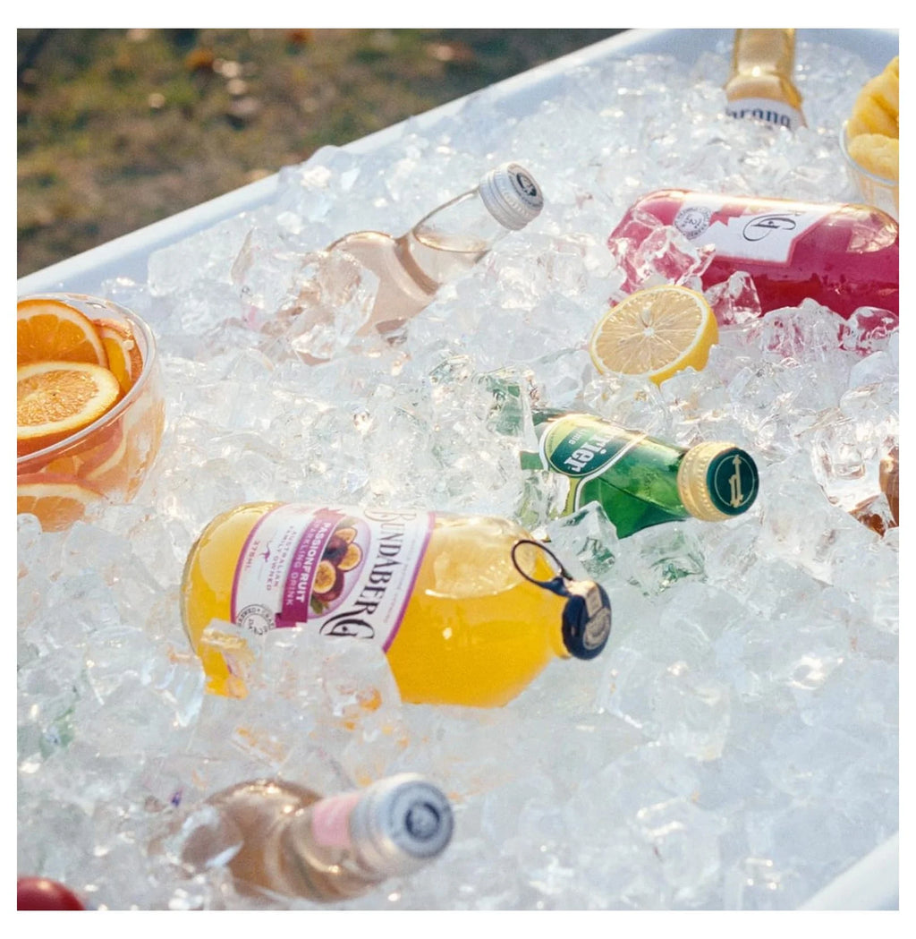 Table glacière pliante – Glacière à boissons portable, buffet avec jupe et système de drainage – Fête, pique-nique, barbecue, camping – Blanc 61 cm x 120,6 cm x 82,5 cm