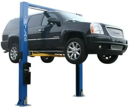 ATLAS Automotive Equipment 9OHSC-SS 2-Post Vehicle Overhead Lift, 11'9” Minimum Ceiling Height, 9,000lb Capacity, Clear Floor, 11'10” Height, 3-Stages Front and 2-Stage Rear Arms, for DIY/Hobbyists