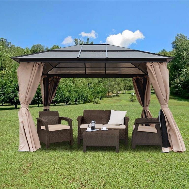 Outsunny 10' x 12' Hardtop Canopy Gazebo, Durability
