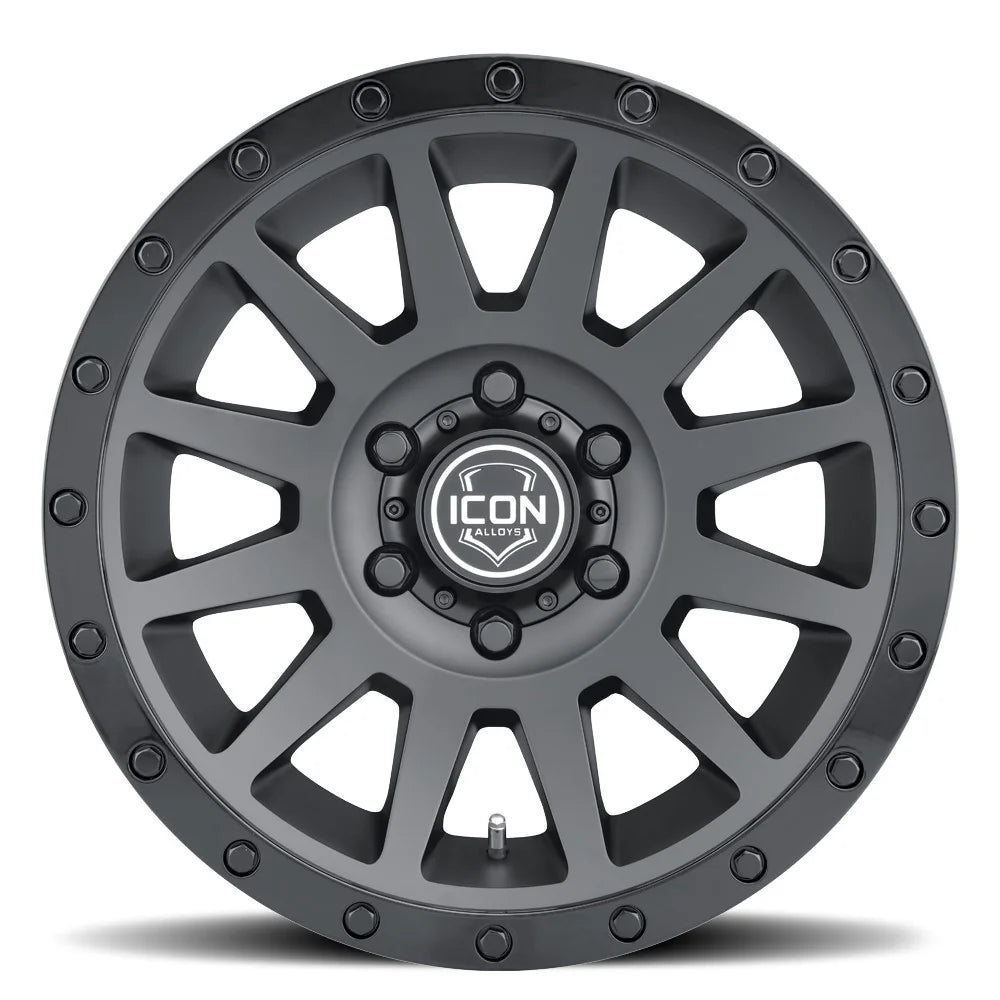 Icon Vehicle Dynamics 2017858347Sb 17 X 8.5 Compression 6 X 5.5In 4.75Inbp 0Mm Offset- Sat Black