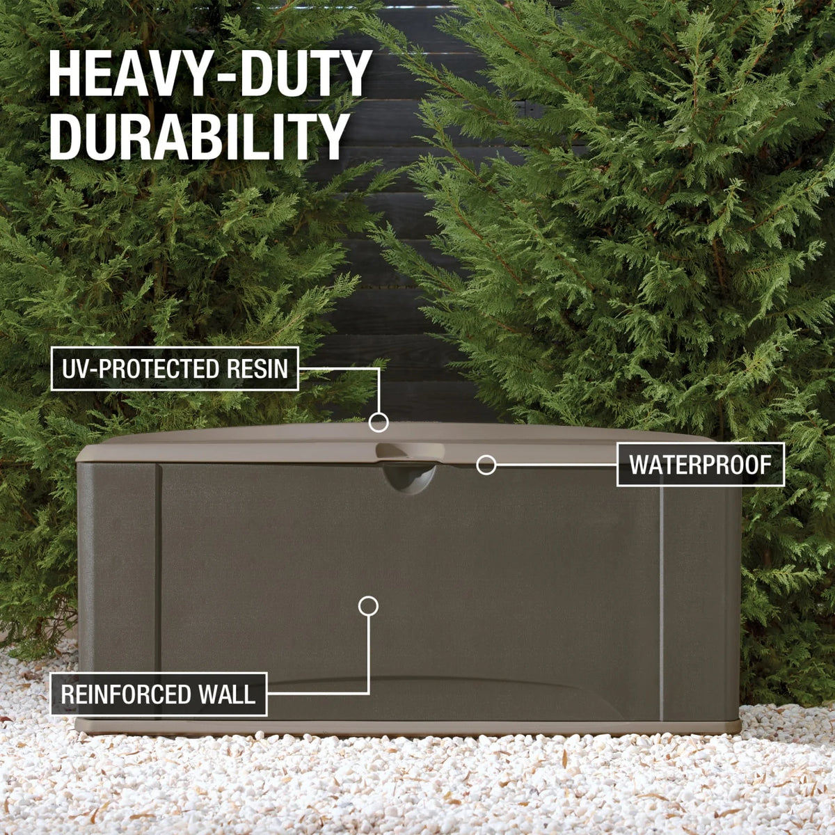 Coffre de terrasse avec siège Rubbermaid - Très grand format