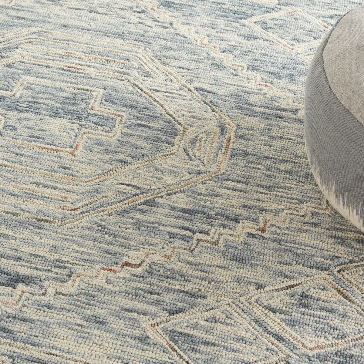 Tapis Nourison Linked Rustic Bohemian bleu/multicolore, 8 pi x 10 pi 6 po (8 pi x 11 pi)