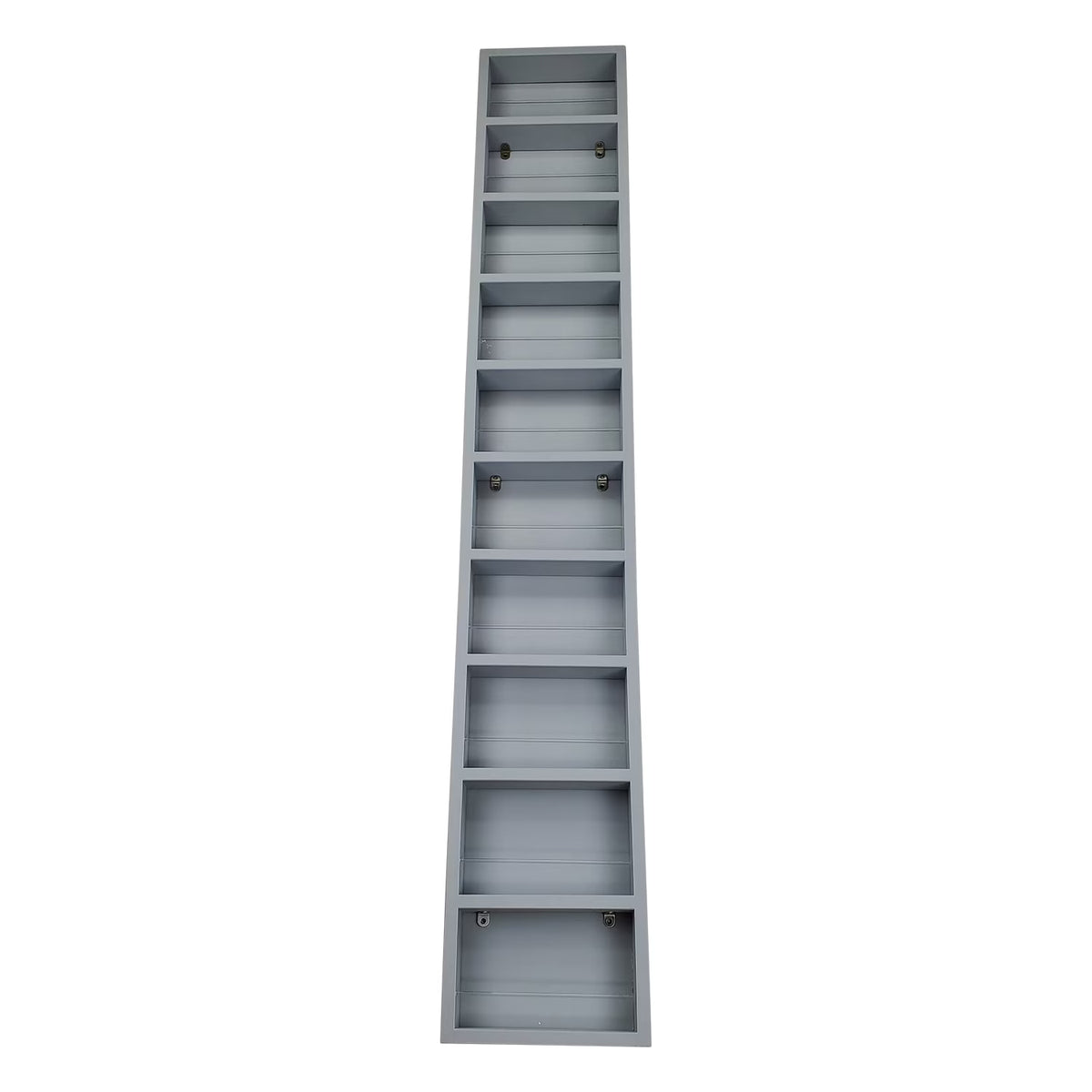 Minos Primed Gray On the Wall Spice Rack 69"h x 11"w x 3.5"d
