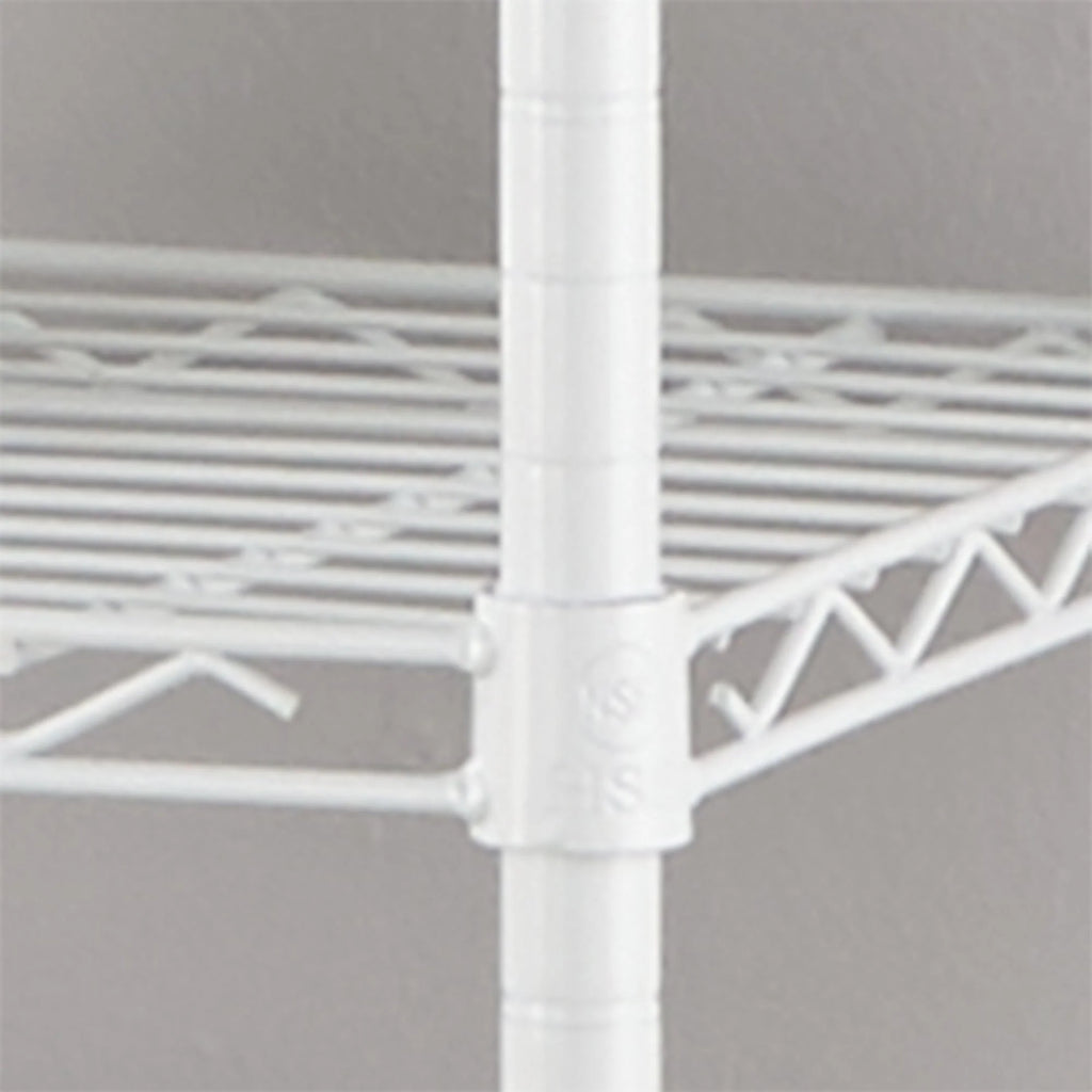 Hyper Tough Steel 5-Tier Storage Shelf Unit 72"H x 36"W x 16"D, 1750lb Total Capacity, White