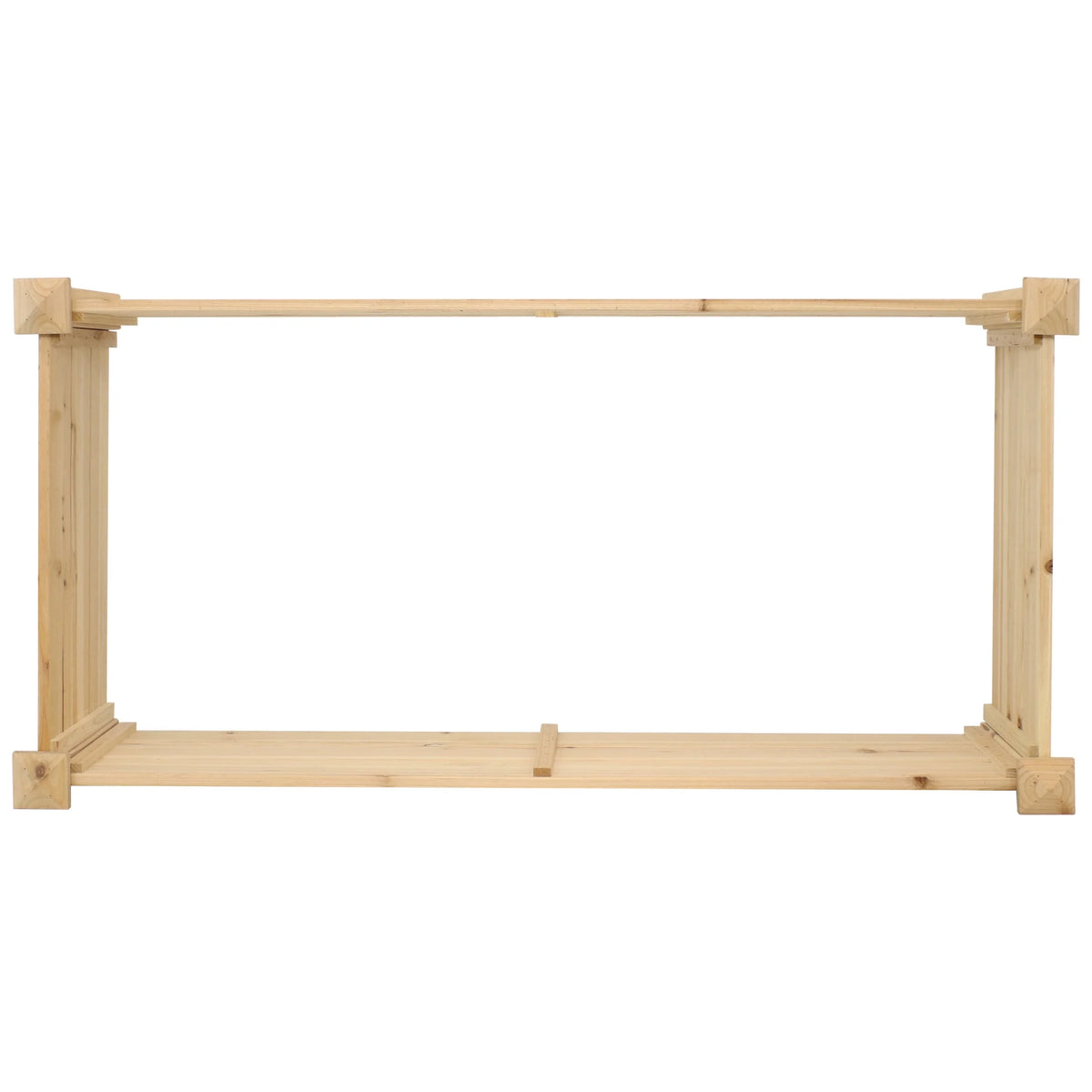 Jardinière surélevée rectangulaire d'extérieur en bois naturel Sunnydaze 24" x 48,25" x 12,25"
