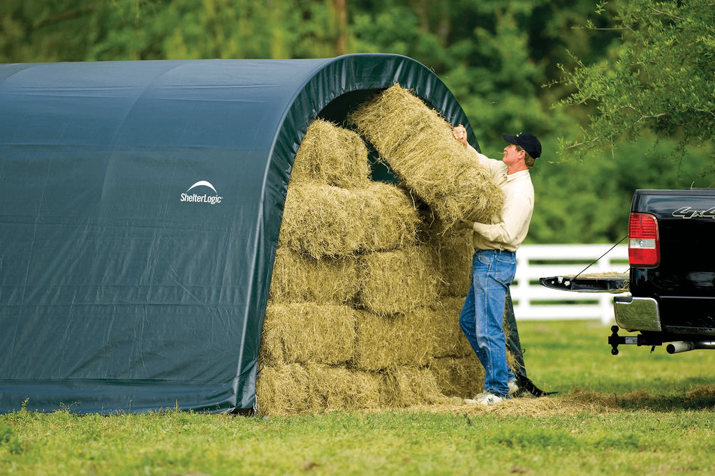 Abri de pâturage arrondi ShelterLogic, vert, 12 x 20 x 8 pi.