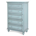 Commode 5 tiroirs Sea Winds Monaco, bois bleu, 50 po H x 52 po L x 18 po P, 65 lb