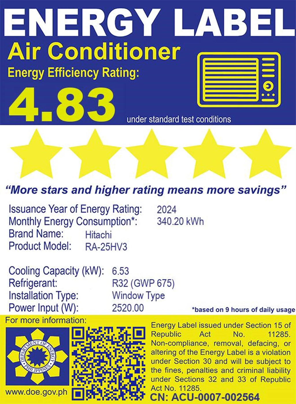 2.5 HP Split Air Conditioner Inverter for Home Cooling
