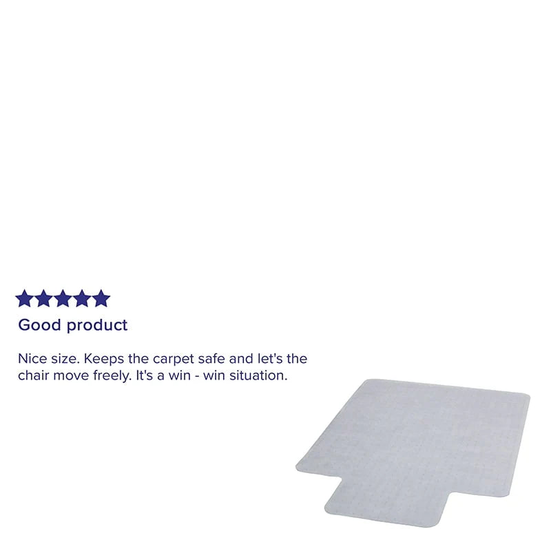 Flash Furniture 45'' x 53'' Carpet Chair Mat with Lip