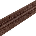 48 in. x 3 in. x 3 in. Brown Brickface Rubber Landscape Edging (6-Pack)