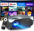 Compatible with Netflix/High Brightness Smart Projector with WiFi 6 and Bluetooth 5.3