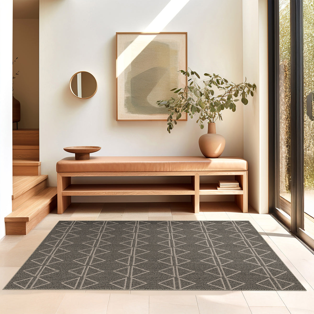 Lyon Rug by Baldosa, Dark Jute, 4' x 6'