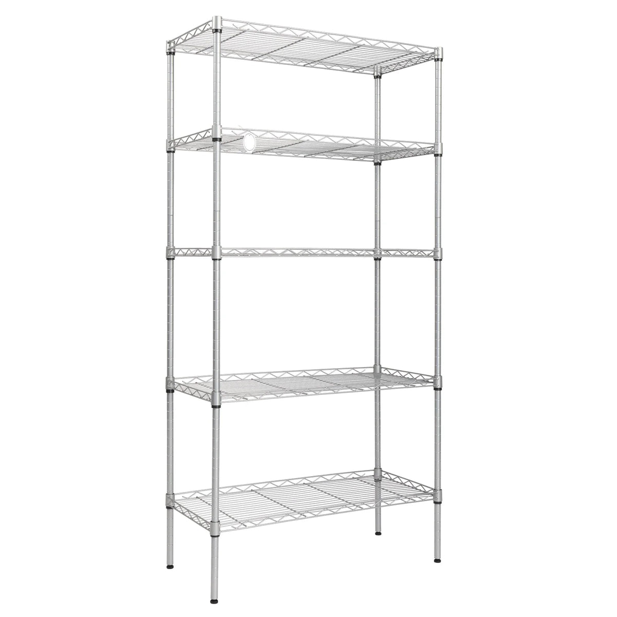 Ktaxon 5-Tier Wire Shelving Unit, Steel Storage Rack for Office Kitchen 30" W x 14" D x 60" H, Silver