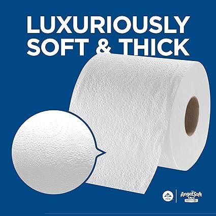 Georgia-Pacific Angel Soft Ultra Professional Series 2-Ply Embossed Toilet Paper by GP PRO (Georgia-Pacific), 16560, Paper, 60 Count (Pack of 1), White 24000 sheets per case