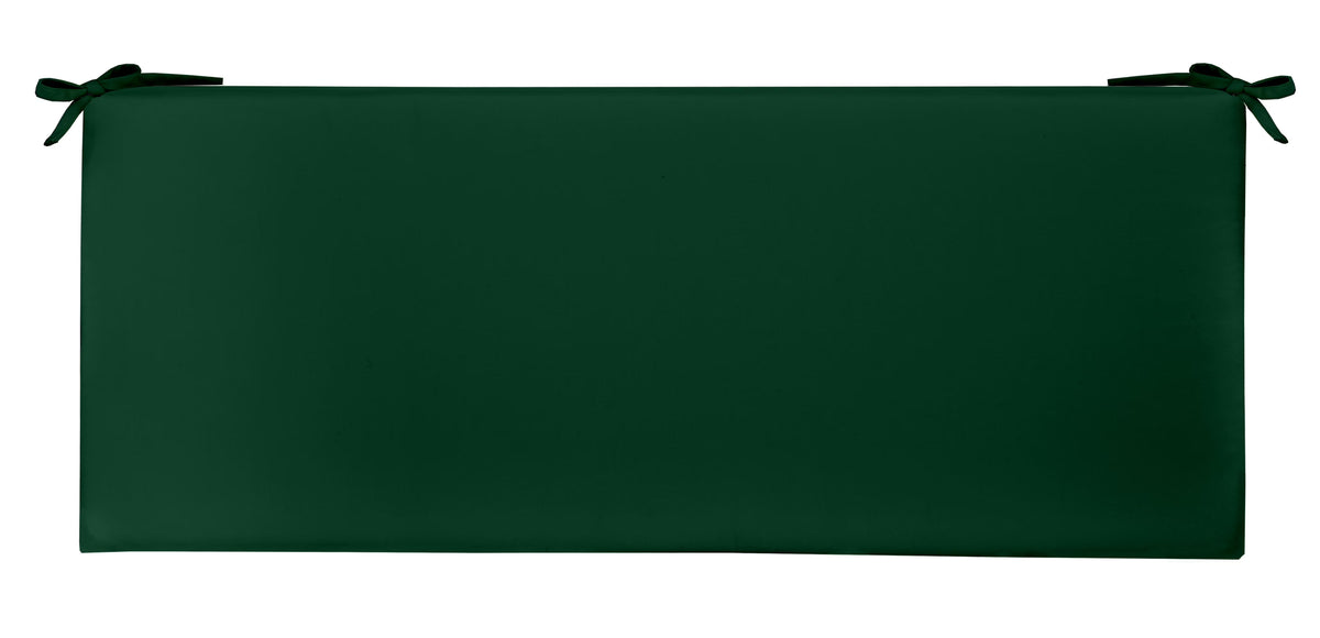 RSH Dcor Indoor Outdoor 2 Foam Cushion with Ties (38 x 18 x 2), Solid Hunter Green