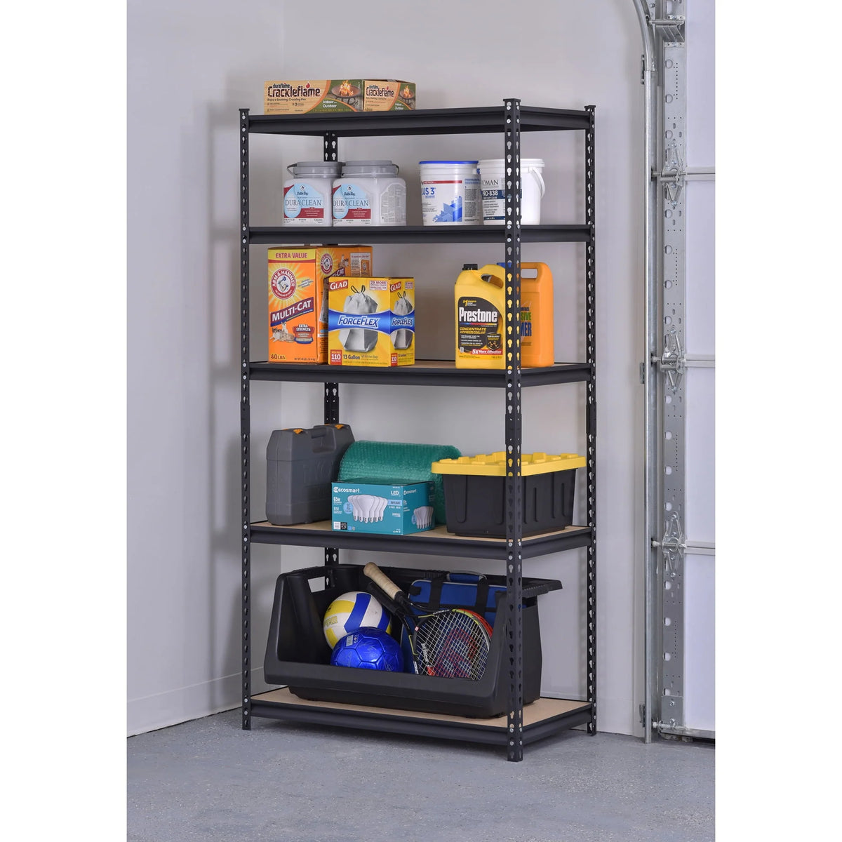 Muscle Rack 36"W x 18"D x 72"H 5-Tier Steel Shelving; 800 lb. Capacity per Shelf; Black