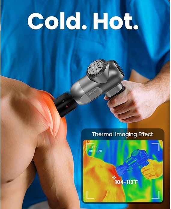 BOB AND BRAD C2 Pro Massage Gun with Heat and Cold Therapy, FSA Eligible & HSA Approved, PT-Developed Deep Tissue Back Massager for Athletes, Men & Women — Birthday & Holiday Gifts