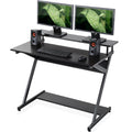FITUEYES 39.4" x 21.9" x 33.1" Metal Portable Computer Desk, Black