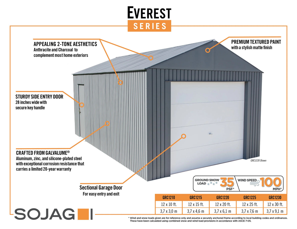 Garage Sojag Everest 12 pi x 25 pi
