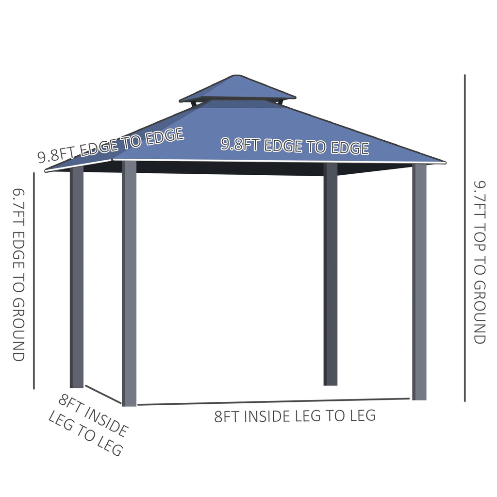 Outsunny 10' x 12' Hardtop Canopy Gazebo, Durability