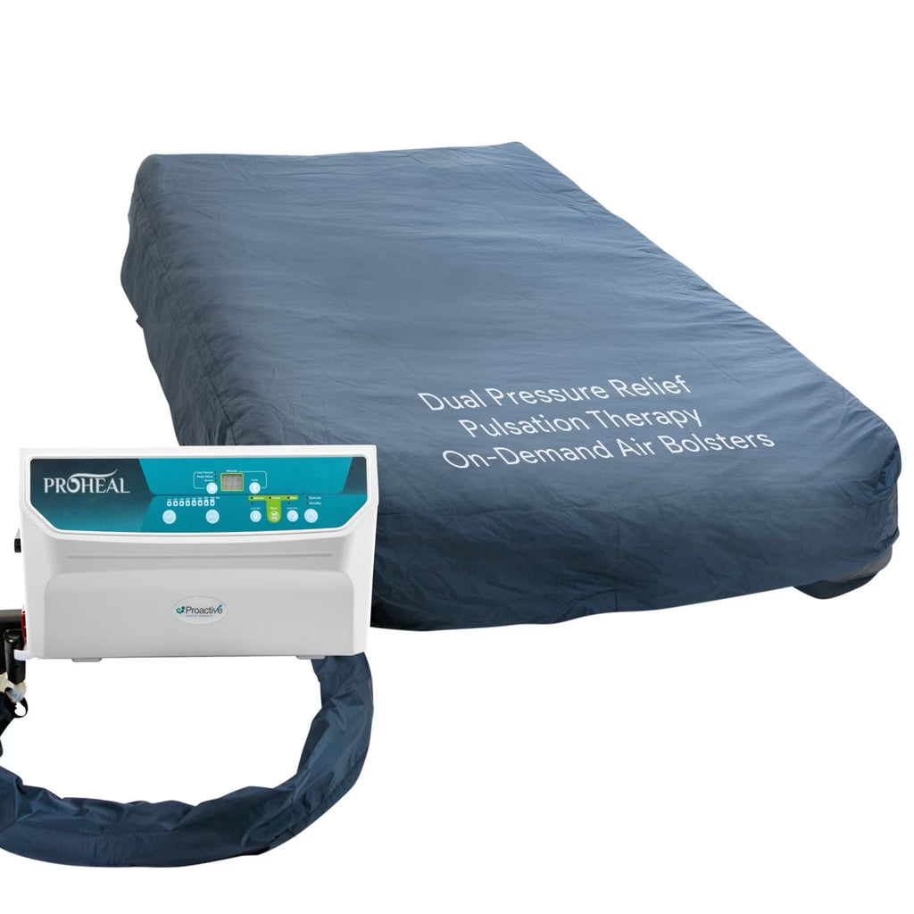 Proheal Bariatric Low Air Loss Alternating Pressure Air Mattress with Pump & Side Air Bolsters - Stages I-IV 36 x 80 x 8/11"