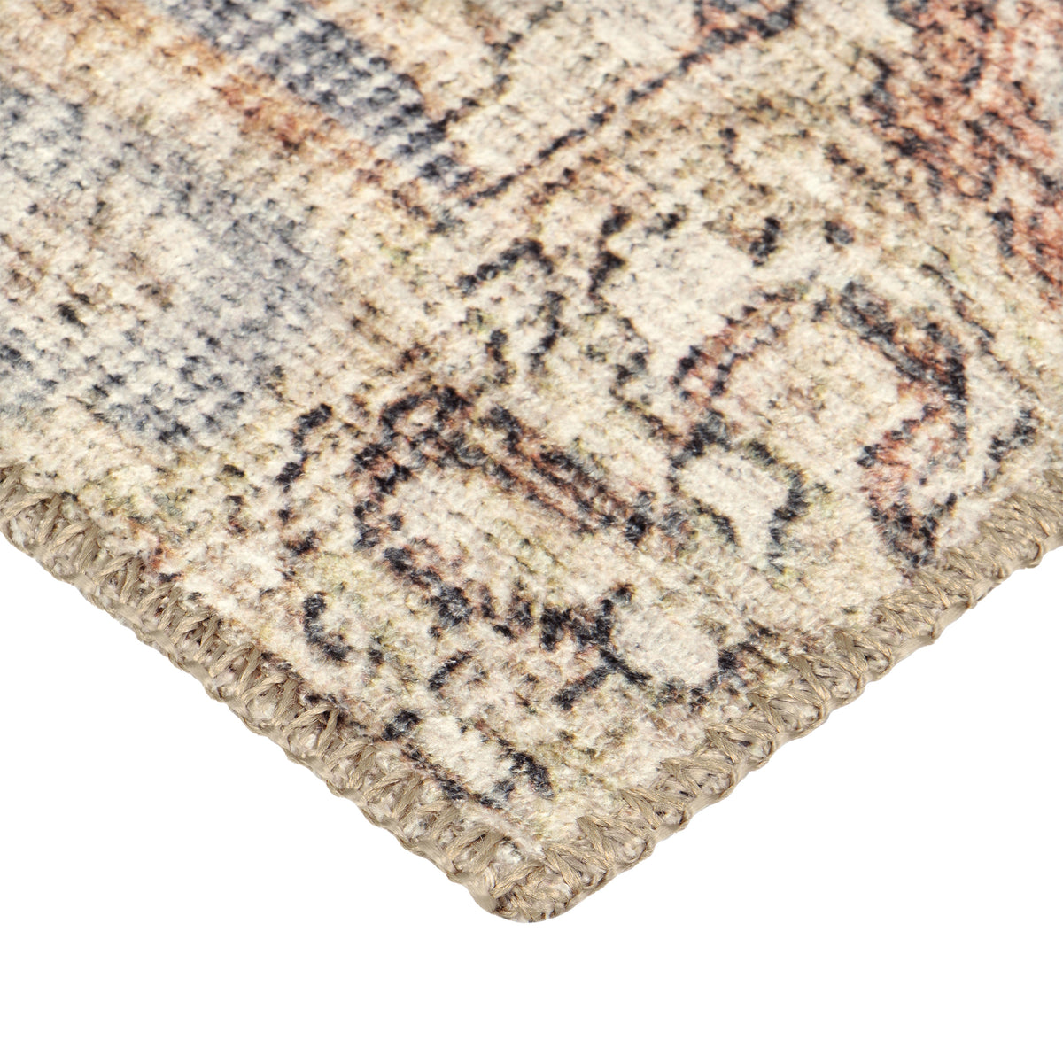 Tapis en chenille Apache, beige Rosetta, 5 pi x 8 pi