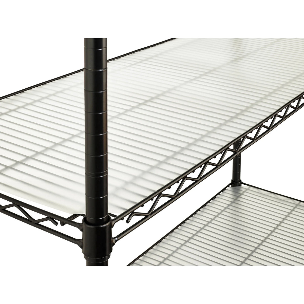 Hyper Tough Chrome Wire Shelf 4-Tier Heavy Duty 72"H x 48"W x 18"D, 2400lbs Total Capacity
