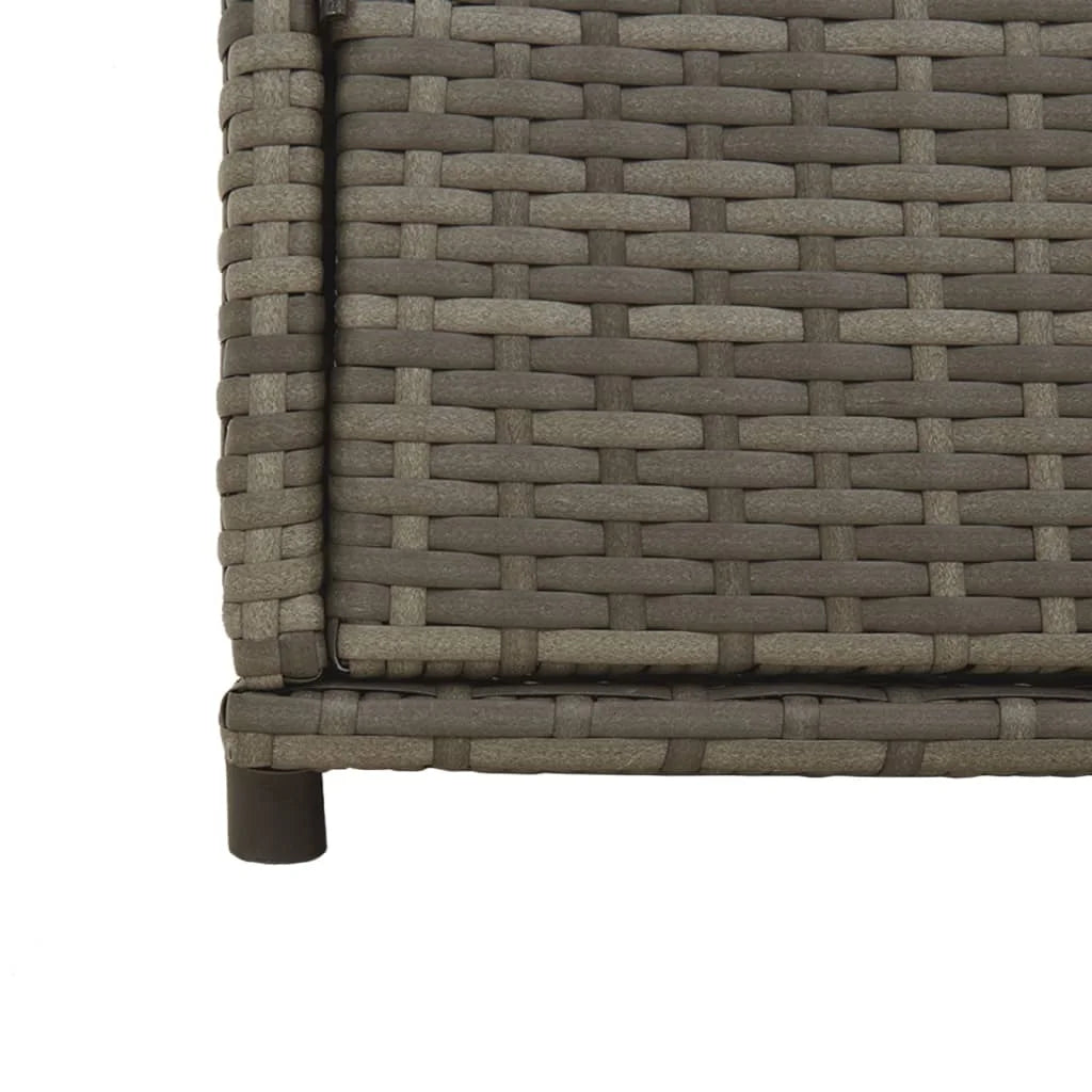 vidaXL Patio Storage Cabinet, PE Rattan Beige, 21.70 x 21.70 x 43.70 in