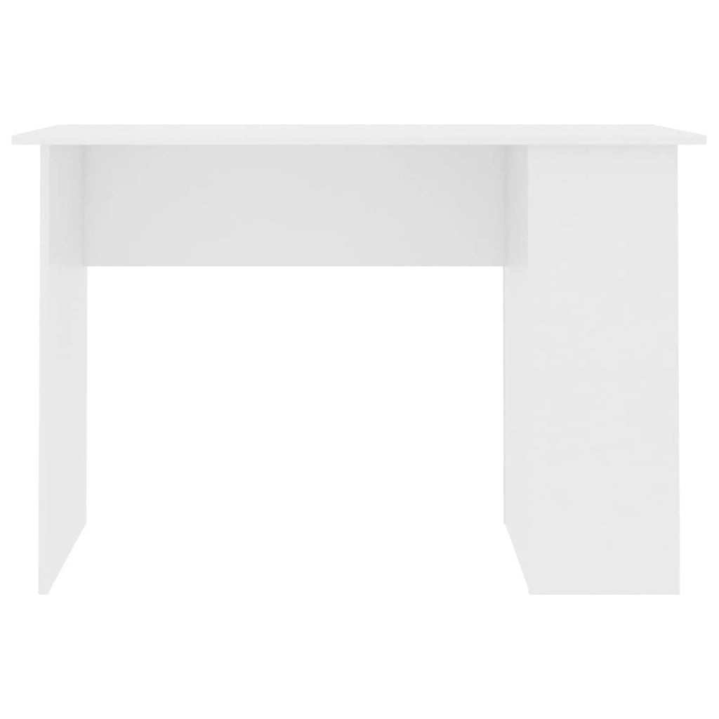 moobody Computer Desk with Storage Shelves Engineered Wood Writing Desk Gaming Table White Home Office Furniture 43.3 x 23.6 x 28.7 Inches (W x D x H)
