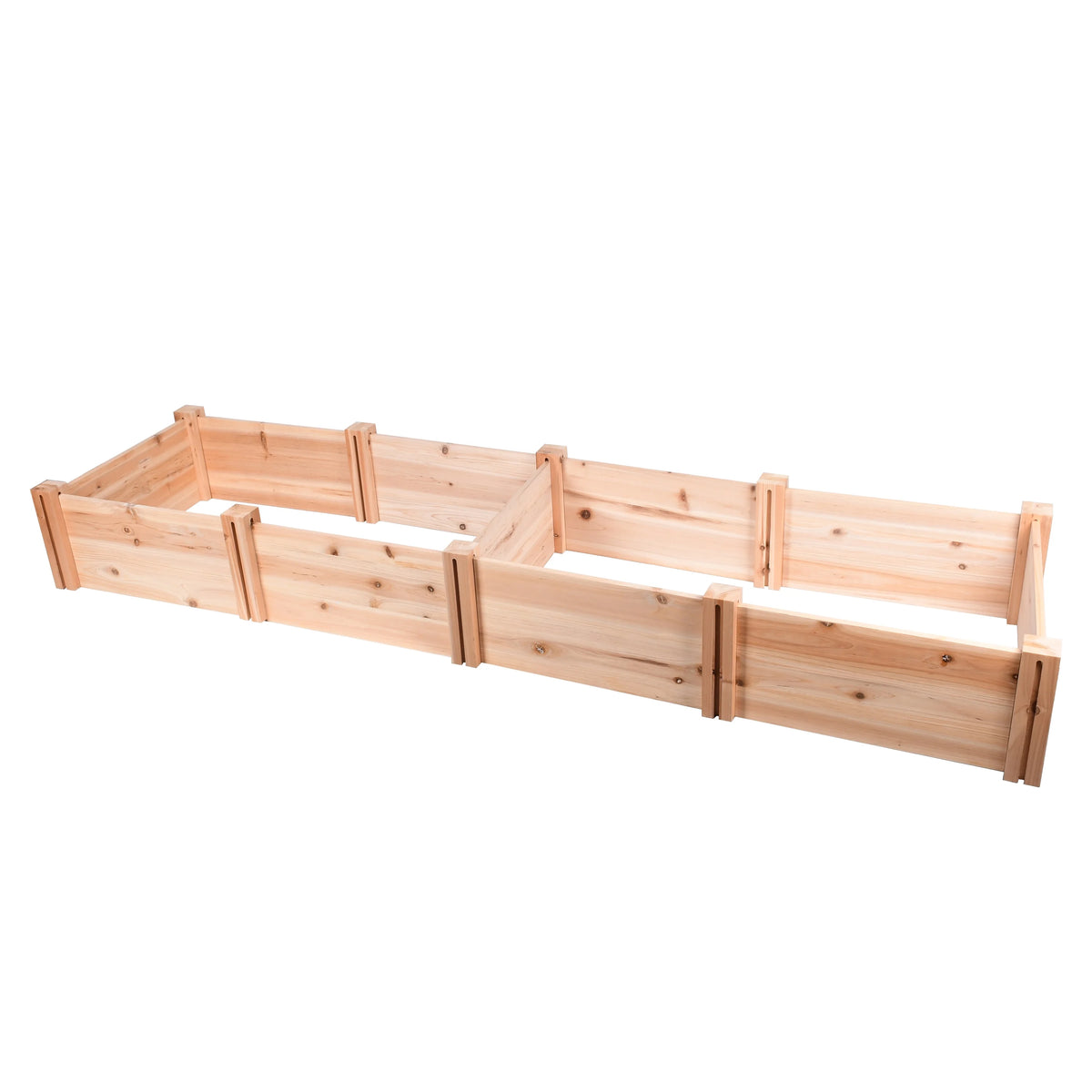Jardinière d'extérieur en bois Expert Gardener, 2,25 m L x 0,6 m l x 27 cm H