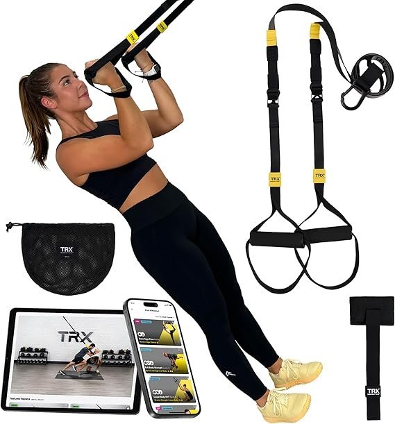 TRX GO Suspension Trainer, At Home, Portable Gym Workout, For Strength Training, Full Body Exercise Equipment