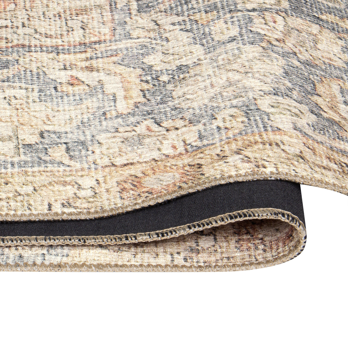 Tapis en chenille Apache, beige Rosetta, 5 pi x 8 pi