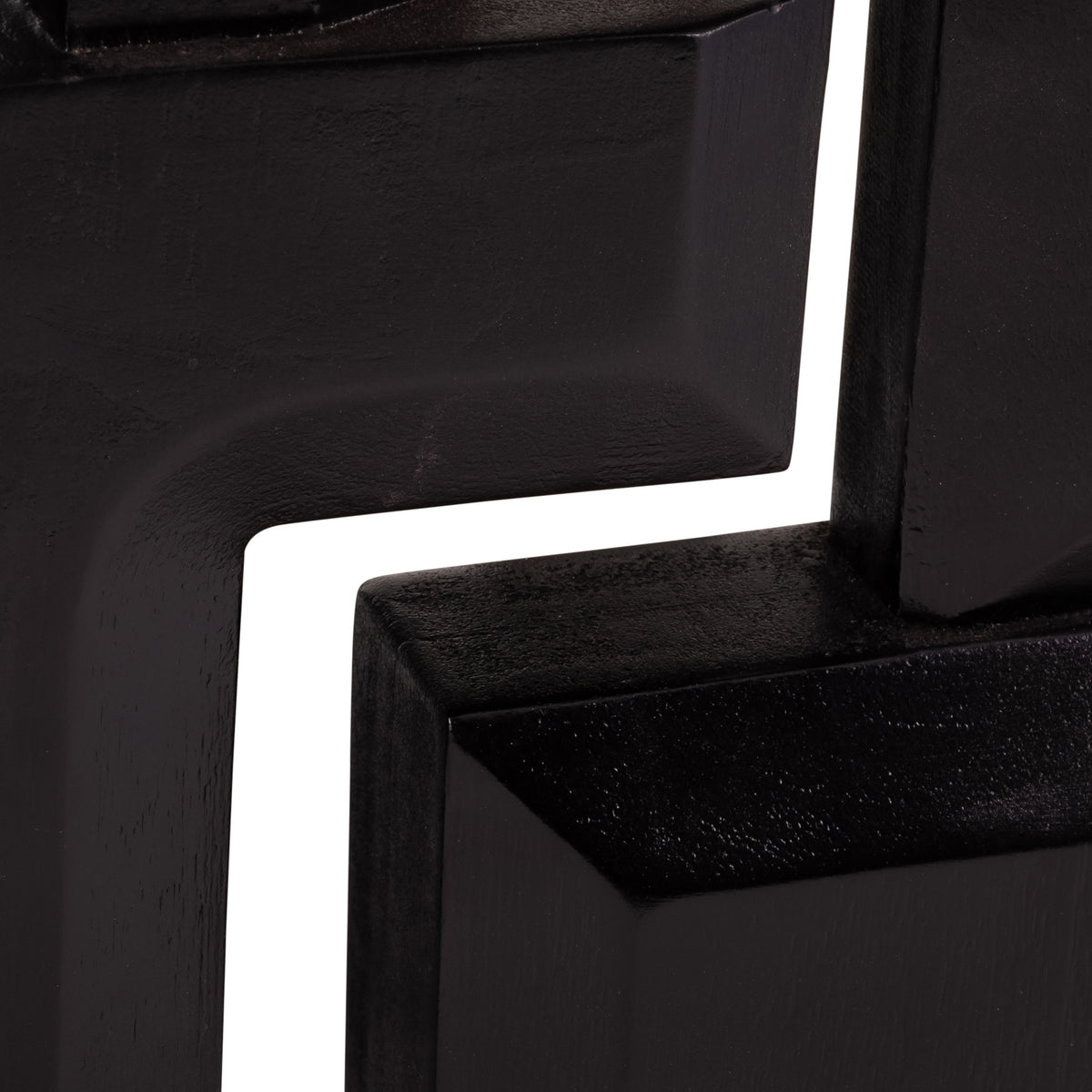 Sagebrook Home Modern Neutral Wood, 27"H Geometric Black Table Lamp - 18" x 10" x 27"