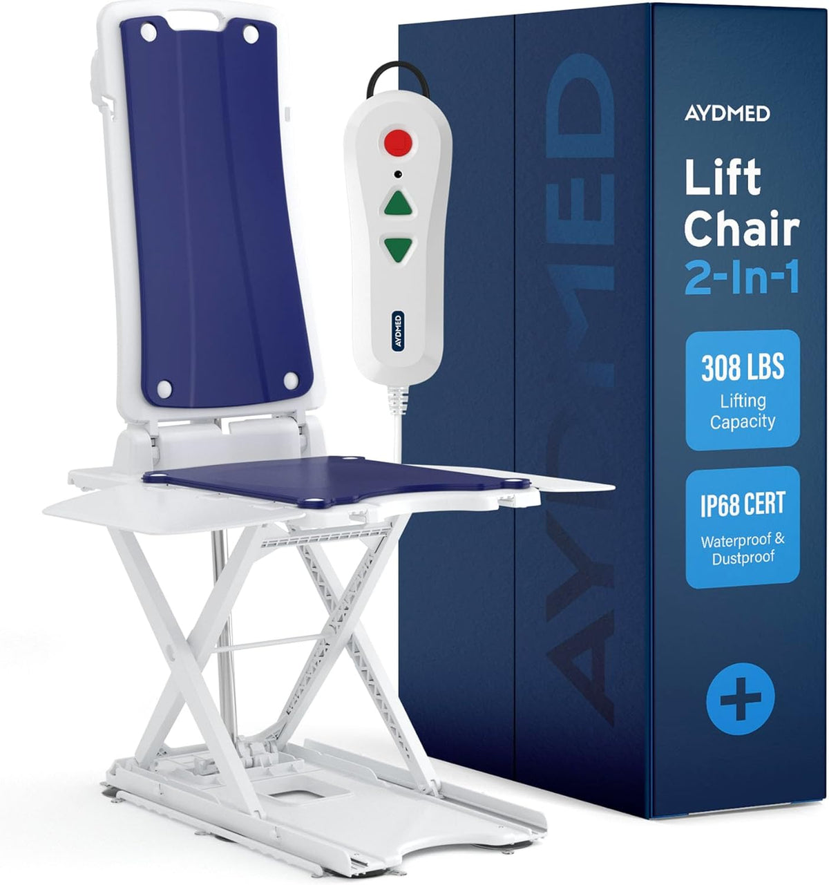 AYDMED 2-in-1 Electric Lift Chair, 308lbs Capacity, Waterproof