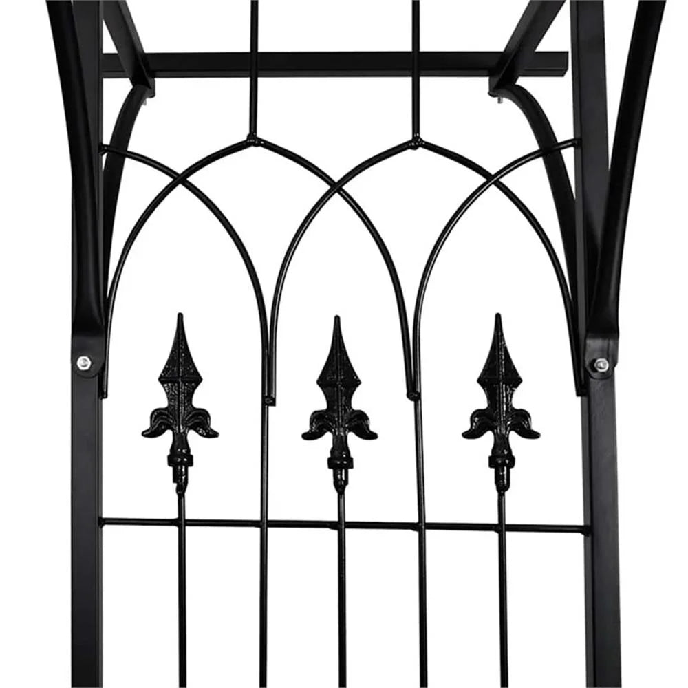Pemberly Row 78.7 X 20.5 X 80.3" Durable Iron Garden Arch in Black