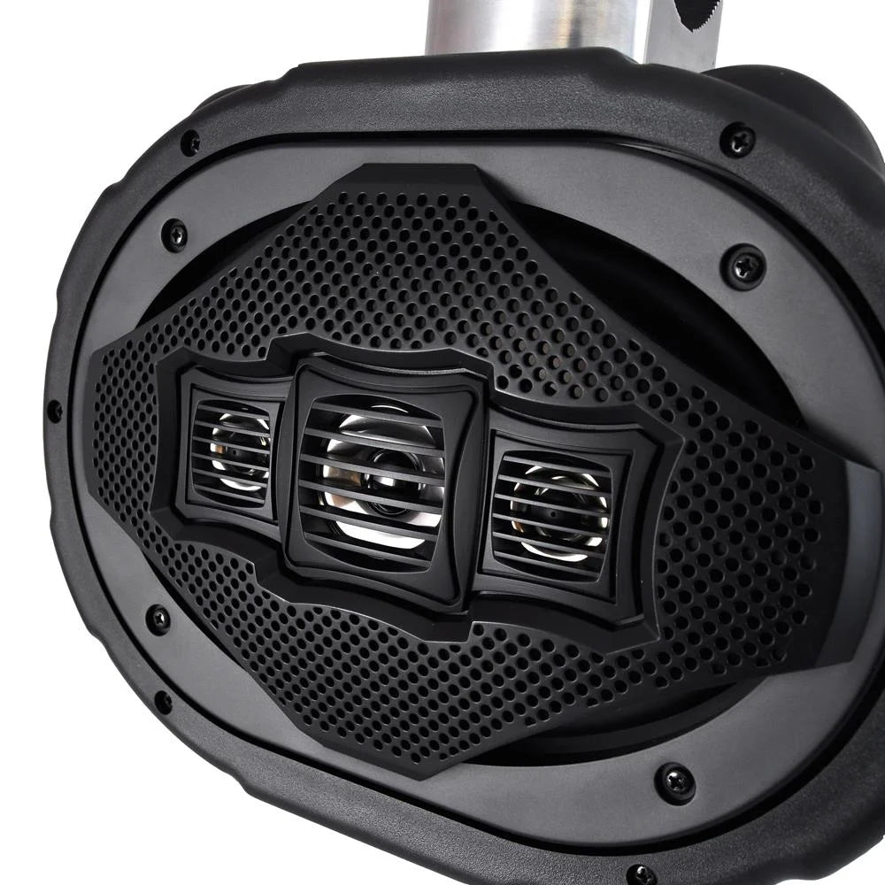 Enceinte marine 4 voies Lanzar AQWB69B 1 x 300 watts 6 x 9 pouces pour wakeboard (noir)