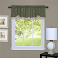 58 x 14 in. Darcy Window Curtain Valance - Green & Camel
