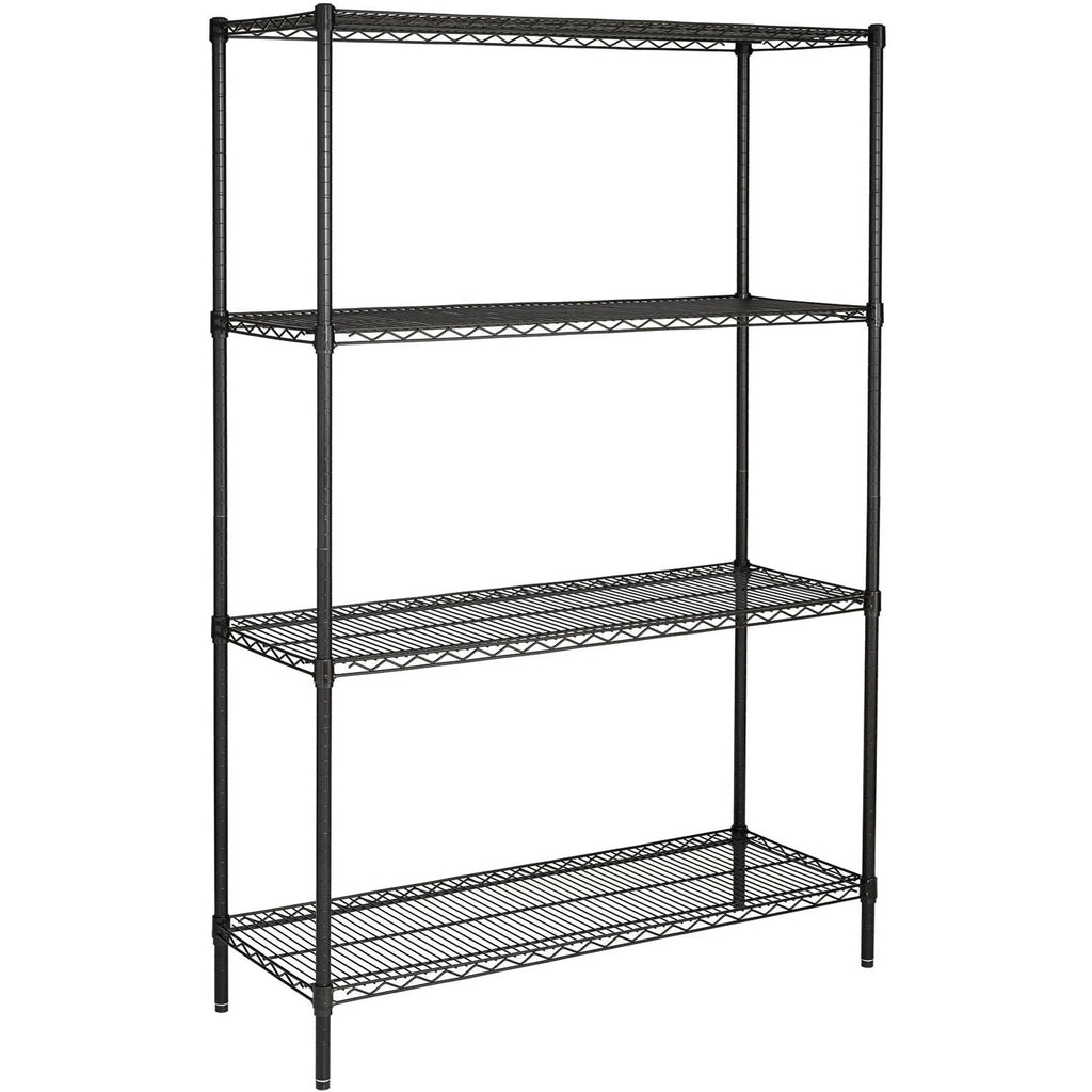 Hyper Tough Chrome Wire Shelf 4-Tier Heavy Duty 72"H x 48"W x 18"D, 2400lbs Total Capacity