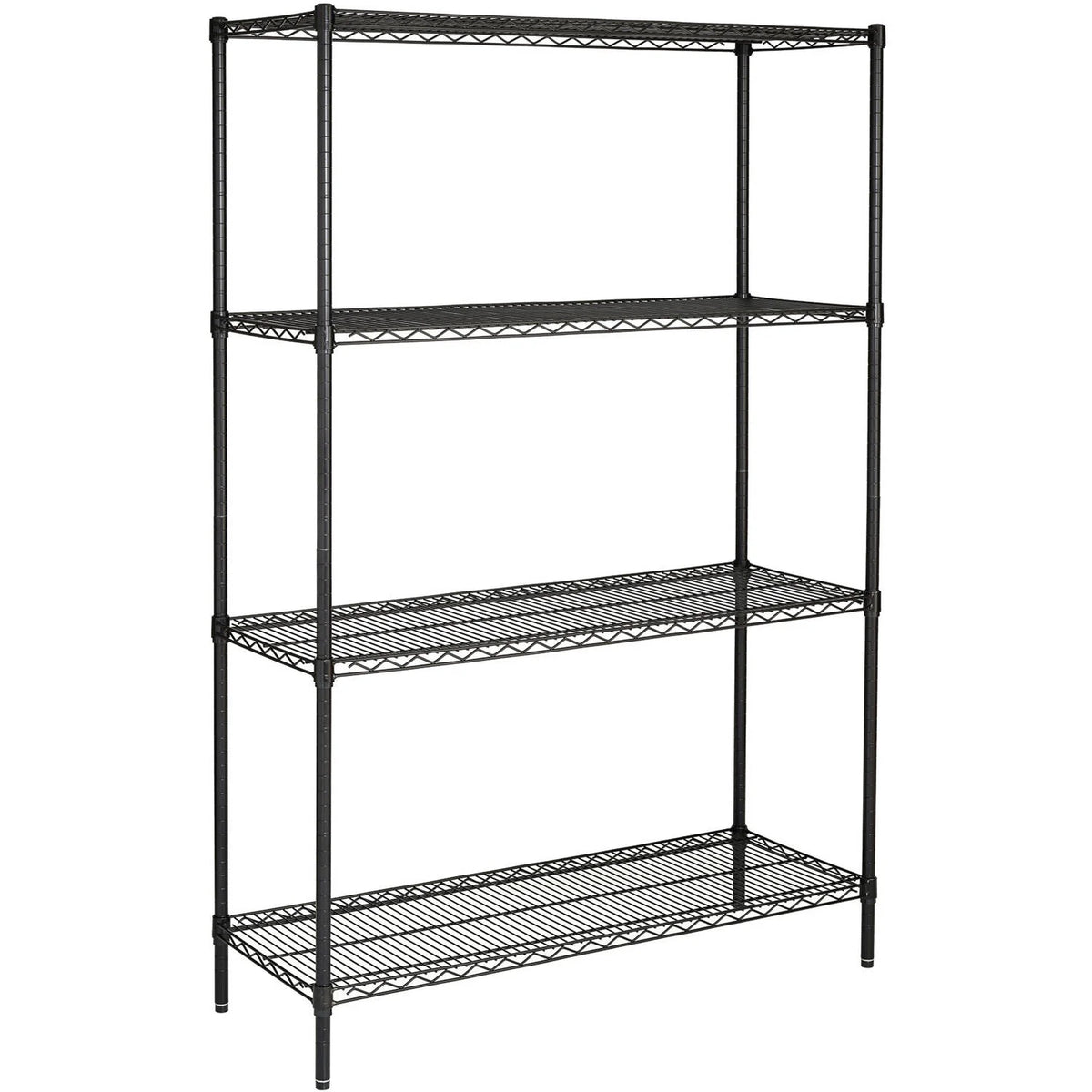 Hyper Tough Chrome Wire Shelf 4-Tier Heavy Duty 72"H x 48"W x 18"D, 2400lbs Total Capacity