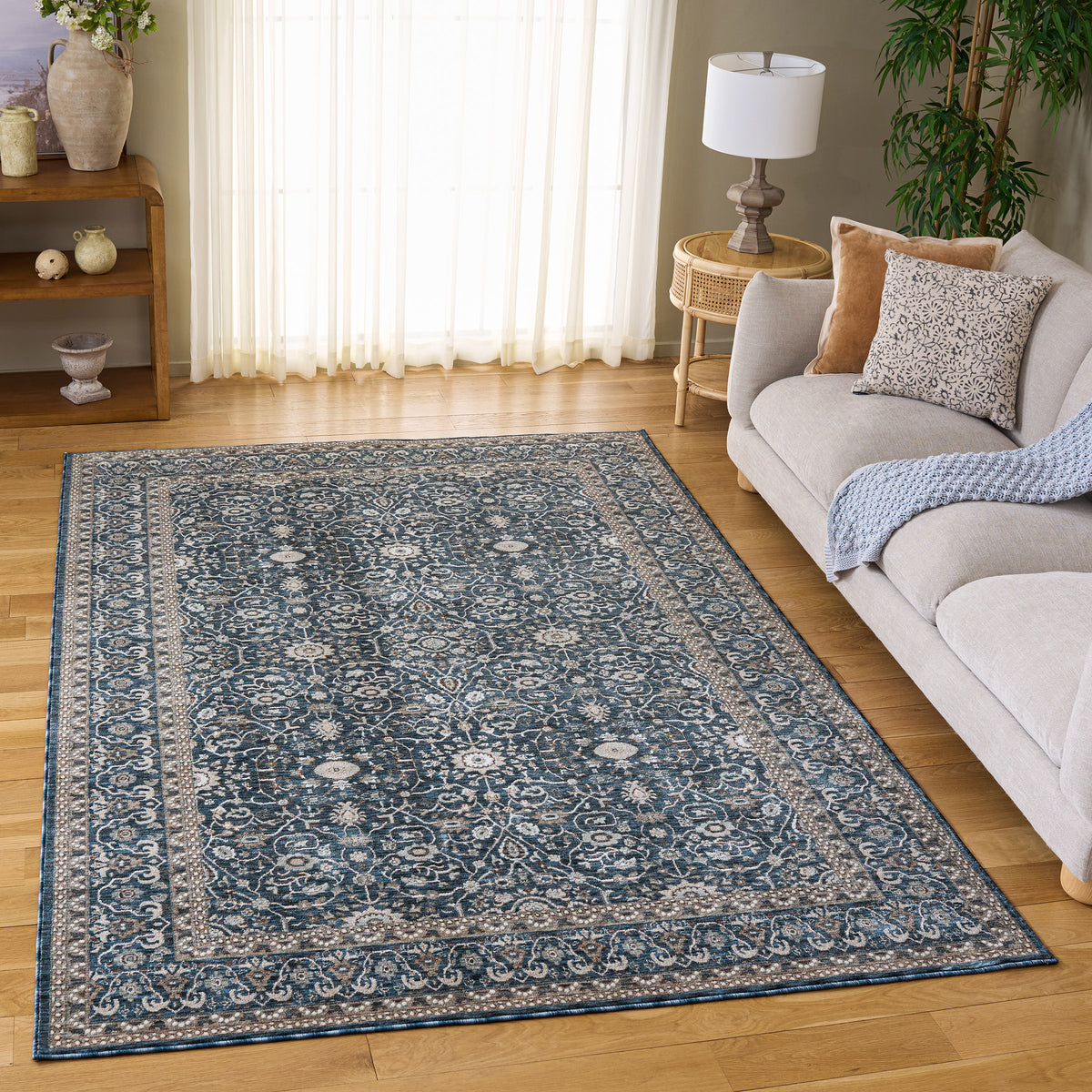 Safavieh Sutton Area Rug, Navy Beige, 6' x 9'