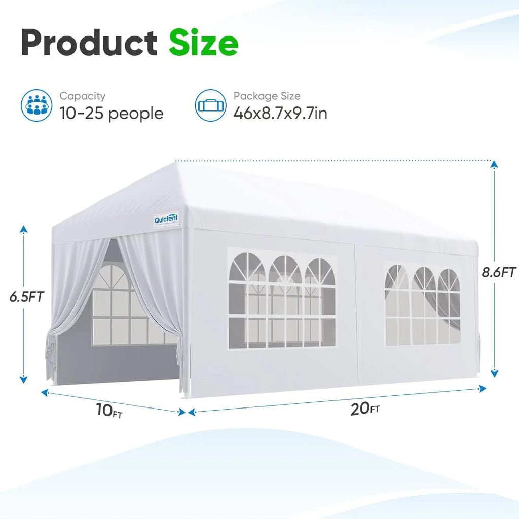 Quictent 10'x 30' Party Tent Gazebo Wedding Canopy