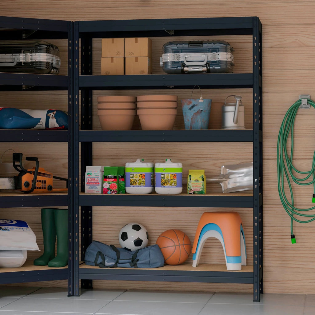 Ar Shelving 5- Tier Galvanized Steel Heavy Duty Garage Storage Shelving Unit with HDF Rack (39.2 in. W x 71 in. H x 20 in. D)