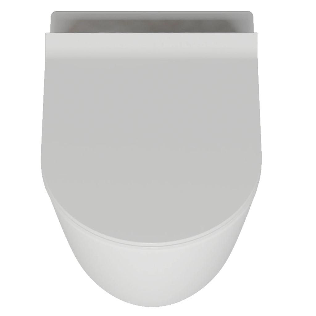 MEJE#MJ-2003R, Rimless Toilet Ceramic Nano Coating Hanging Toilet Wall Hung Toilet Bowl 21.65 x 14.17 x 14.96 inches Glossy Finish