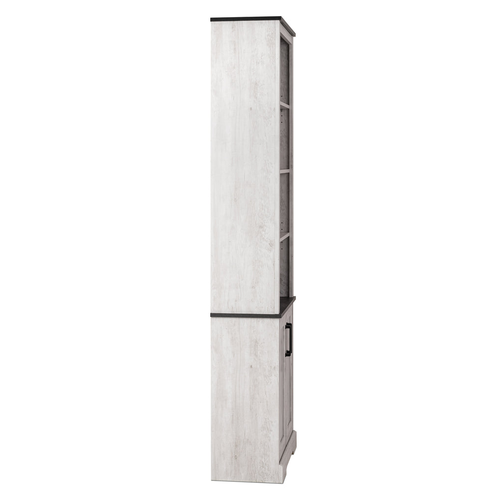 Bibliothèque Prepac Rustic Ridge, blanc délavé, 26 po L x 79,75 po H x 12,5 po P