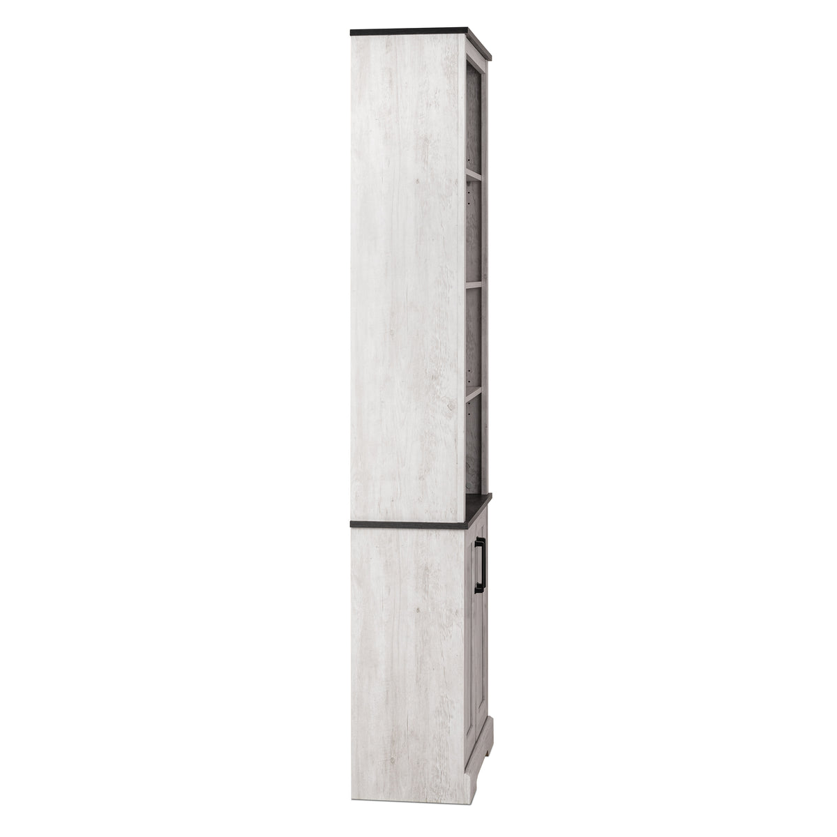 Bibliothèque Prepac Rustic Ridge, blanc délavé, 26 po L x 79,75 po H x 12,5 po P