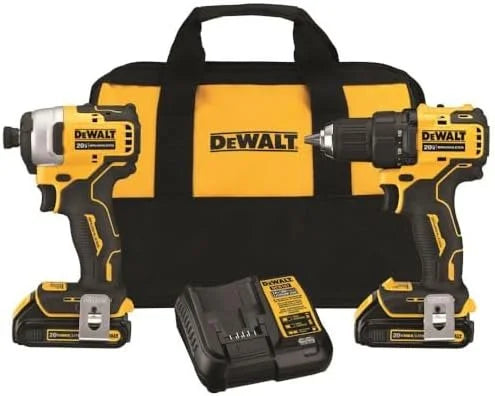 DEWALT ATOMIC 20V MAX* Cordless Drill Combo Kit, Compact (DCK278C2)