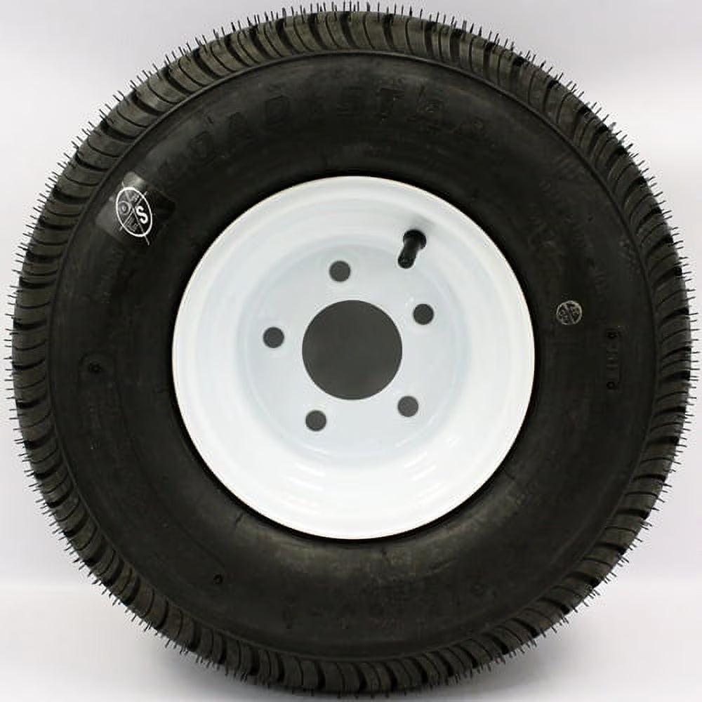 9" X 4.5" 5-4.5" Bolt Circle White Trailer Wheel
