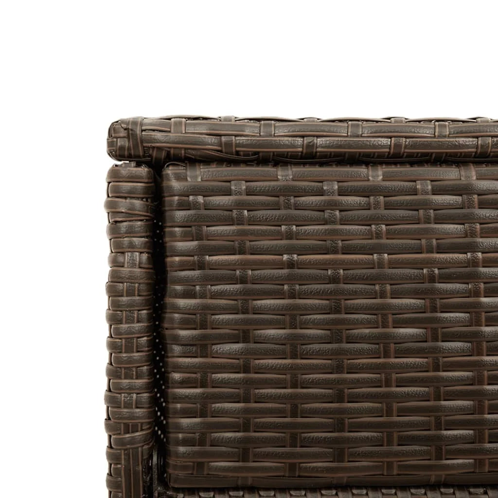 vidaXL Patio Storage Cabinet, PE Rattan Beige, 21.70 x 21.70 x 43.70 in