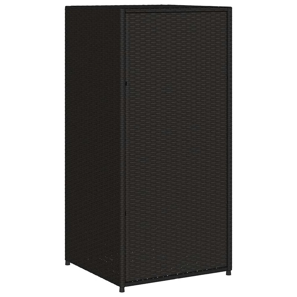 vidaXL Patio Storage Cabinet, PE Rattan Beige, 21.70 x 21.70 x 43.70 in