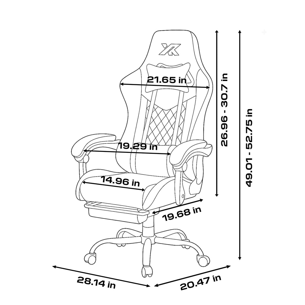 X Rocker Apex PC Gaming Chair with Massage Function and Footrest, Red